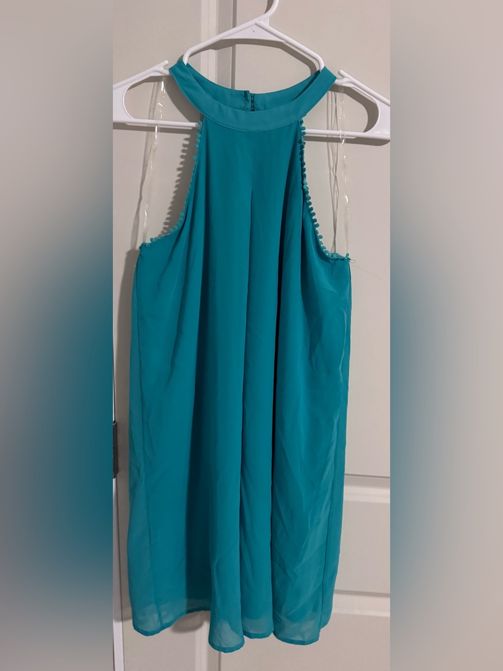 Sequin Hearts Teal Scoop Neck Dress